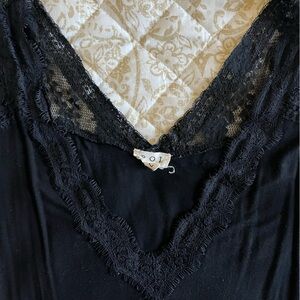 Large lace black tank by POL